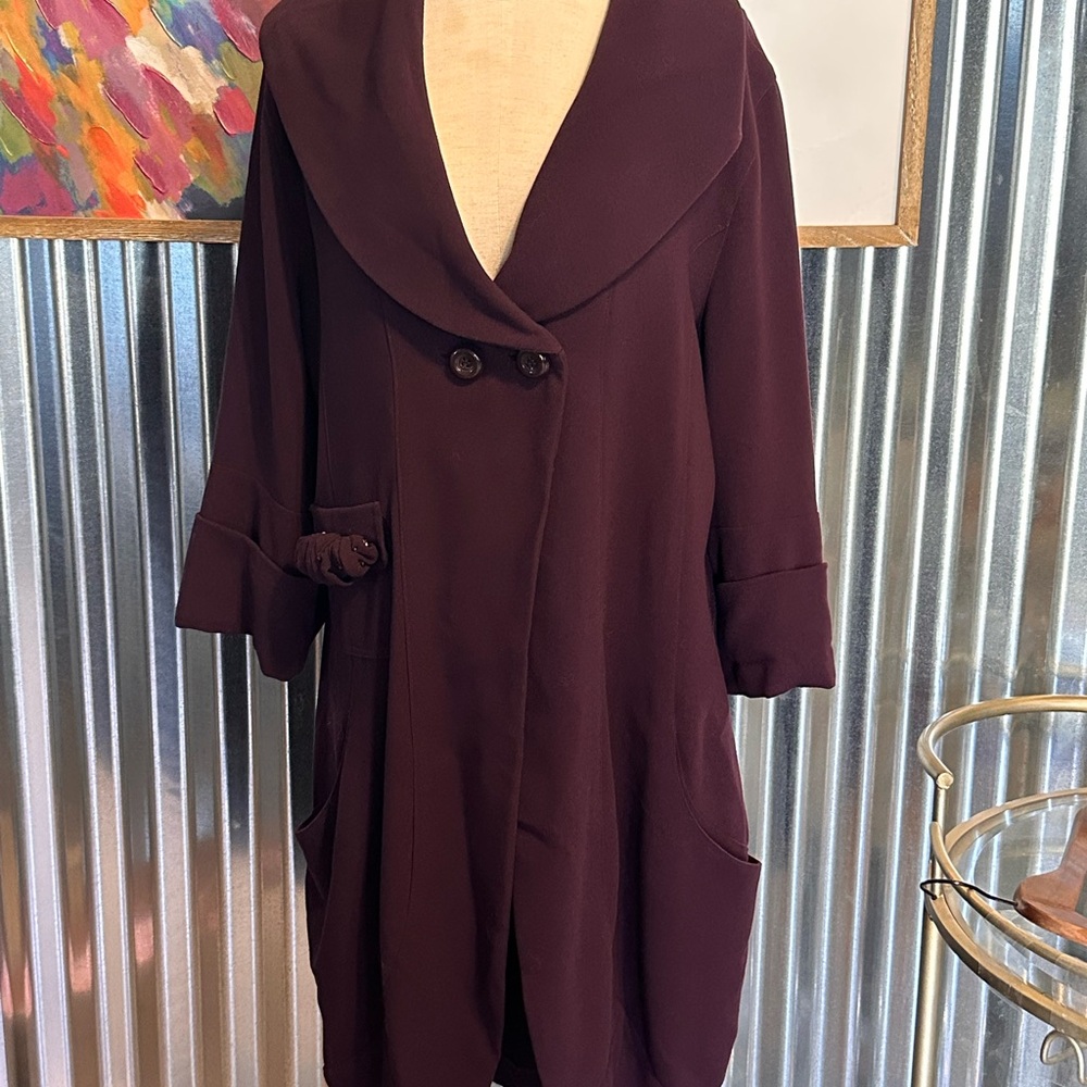 Elegant Burgundy Coat